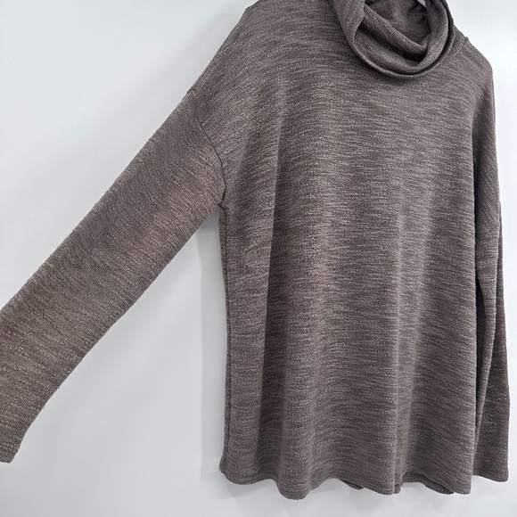 Cherish Top Women Large Brown Knit Long Sleeve Turtleneck Neutral Earthy - Picture 3 of 8